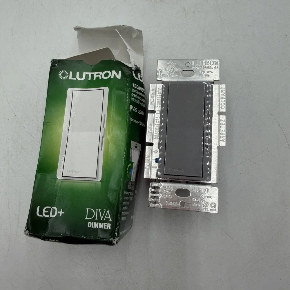 Lutron Diva LED Dimmer Switch with Slide DVCL-153P-GR Gray